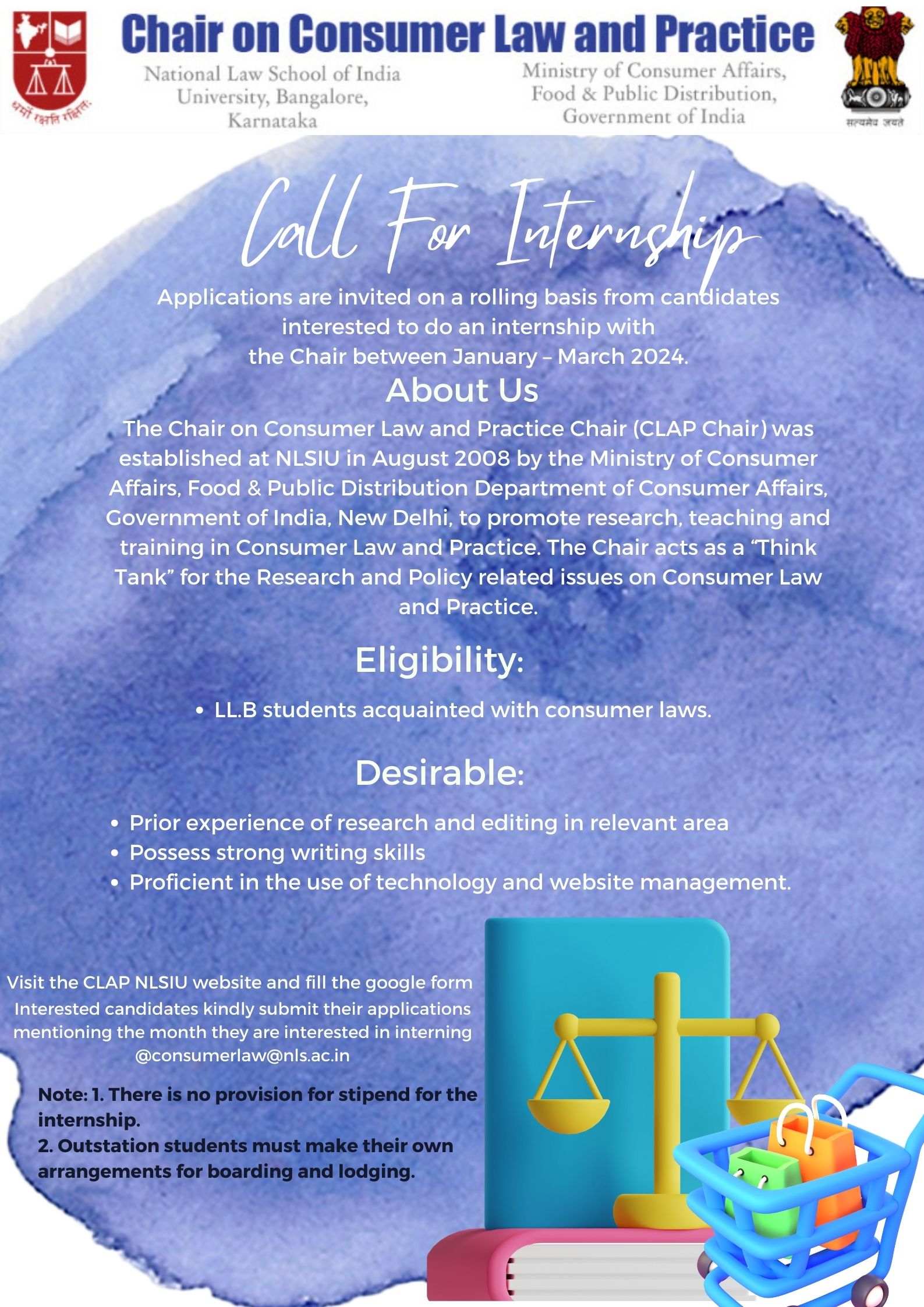 Law Internship Opportunity At Chair On Consumer Law And Practice ...